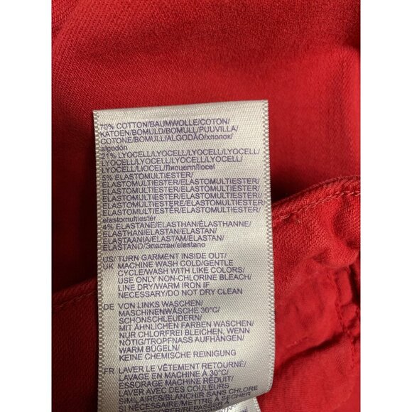 NYDJ For Chicos Womens Red Skinny Jeans Size 14 Lift Tuck Cotton Blend - Picture 5 of 5